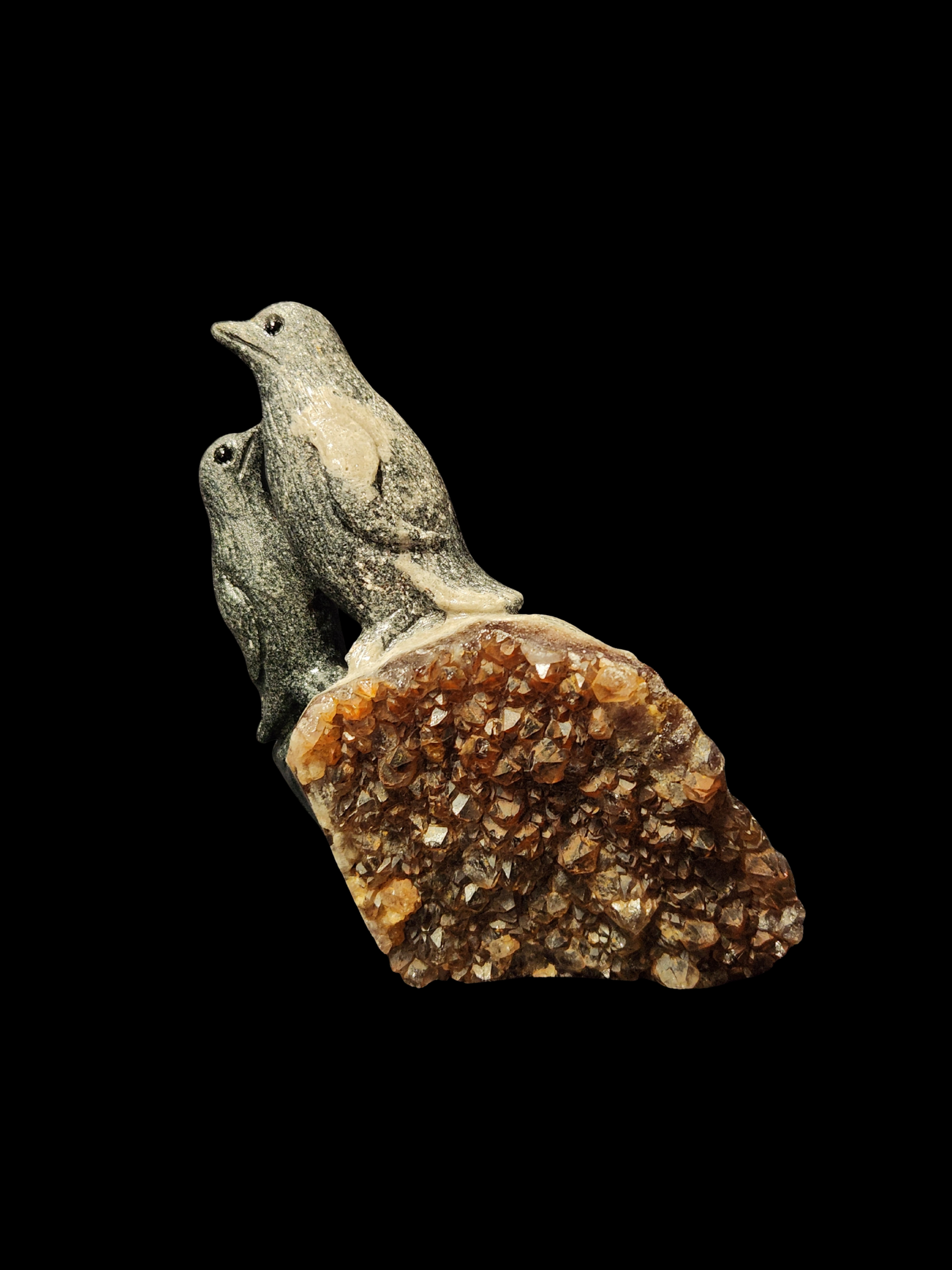 Penguin - Natural Garnet Geode