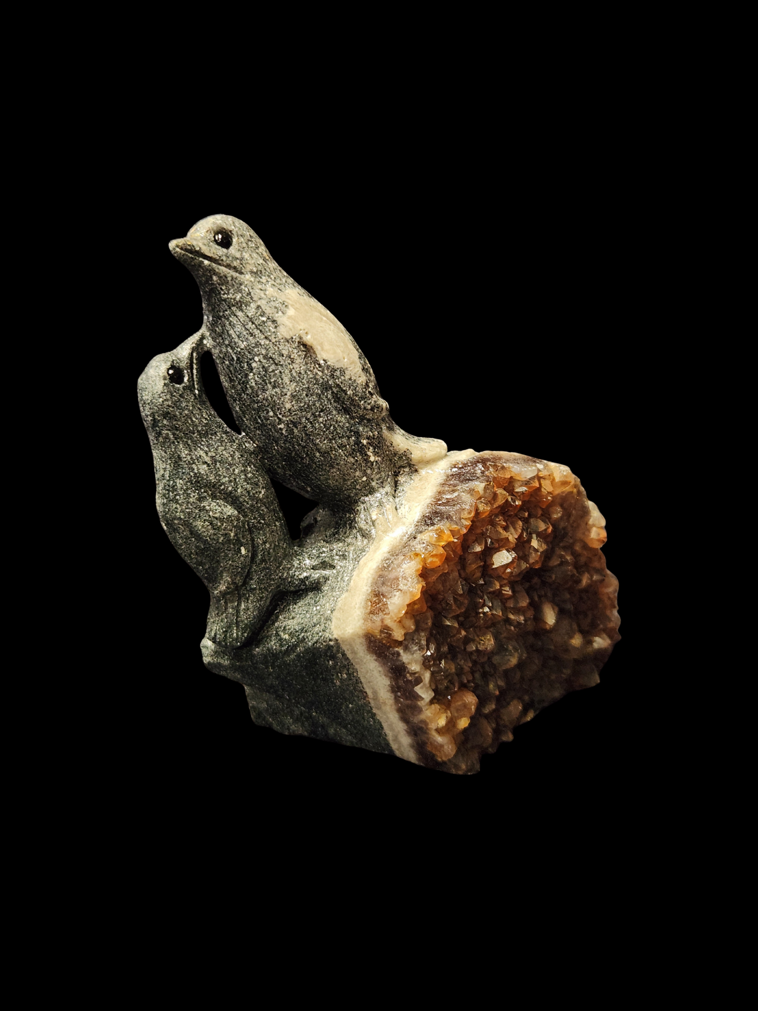 Penguin - Natural Garnet Geode
