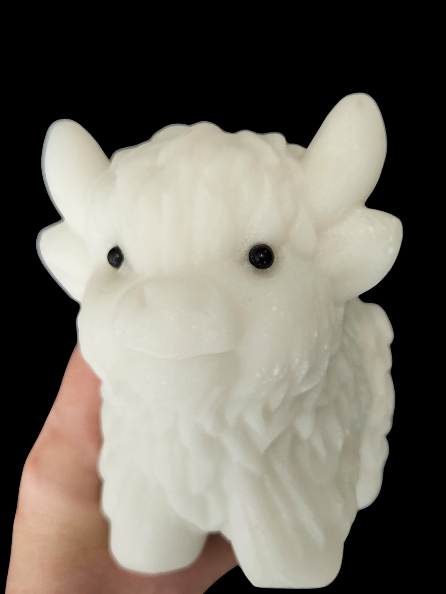 Highland Cow - White Jade