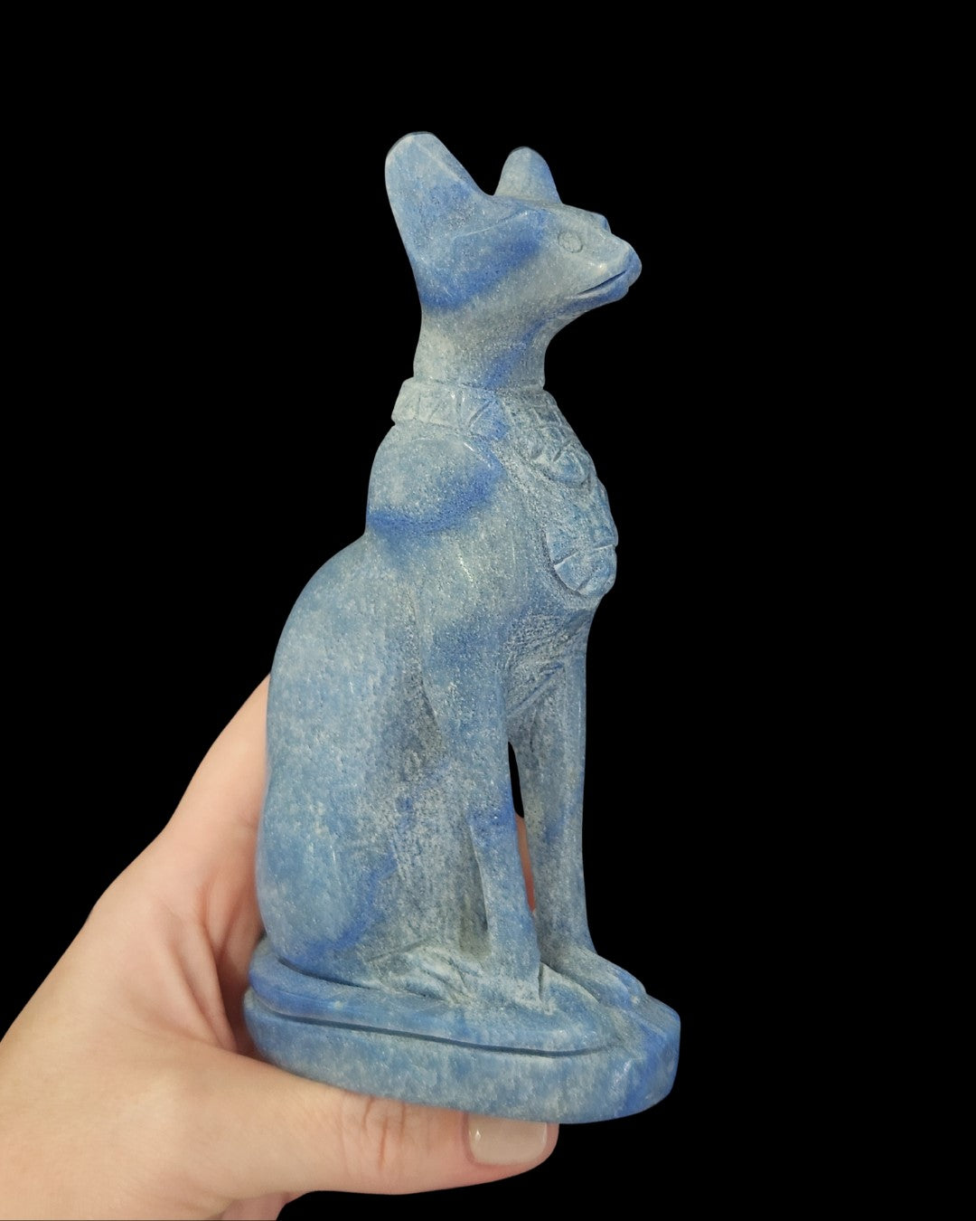 Bast Egyptian Goddess - Blue Aventurine