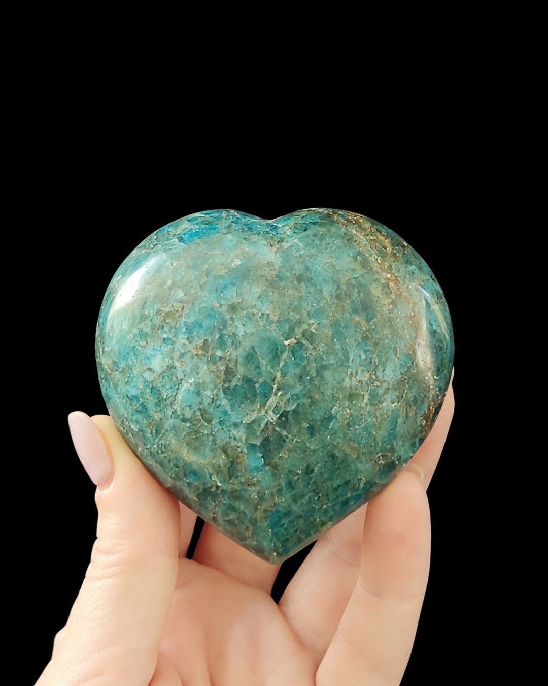 Heart - Blue Apatite