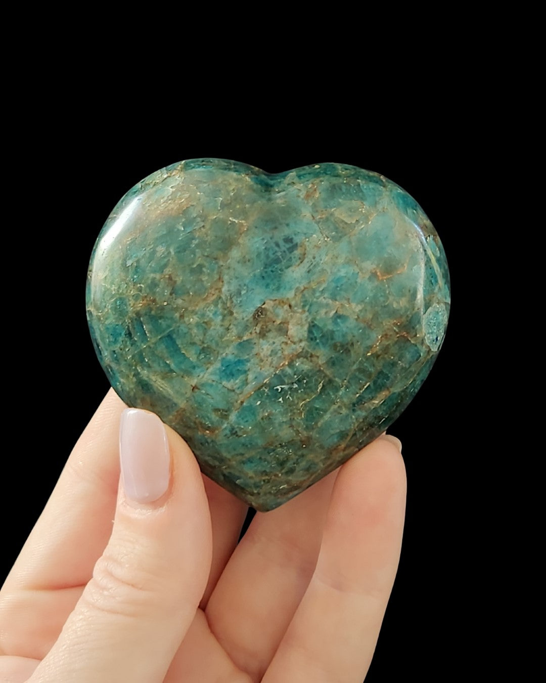 Heart - Blue Apatite