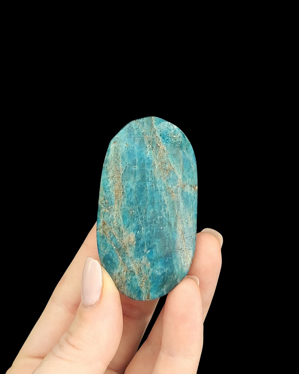 Palm Stone - Blue Apalite