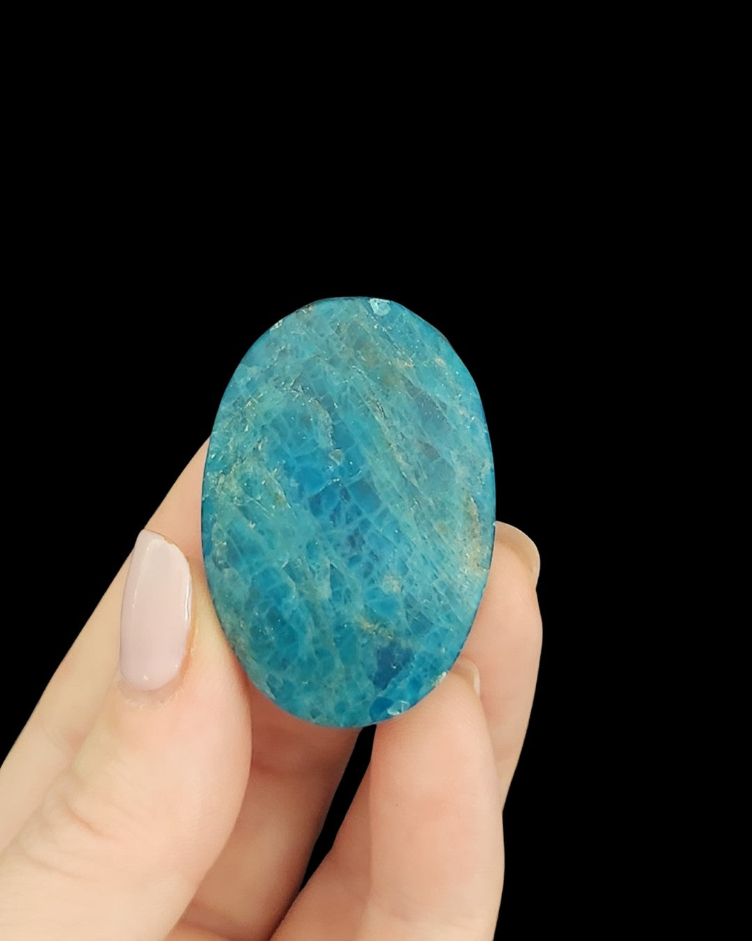 Palm Stone - Blue Apalite