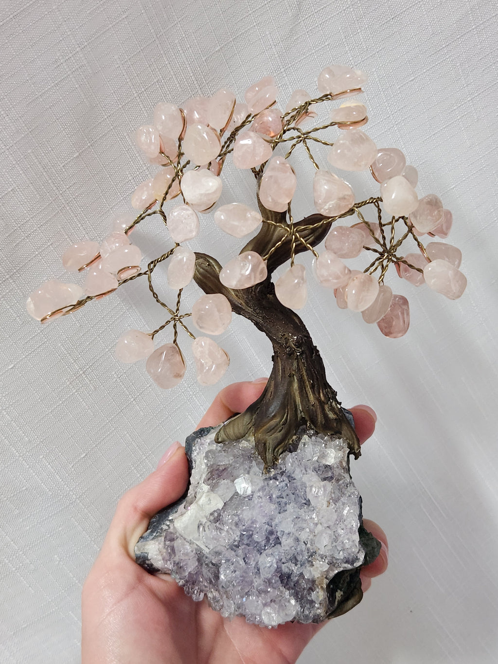 Crystal Tree - Rose Quartz/Amethyst