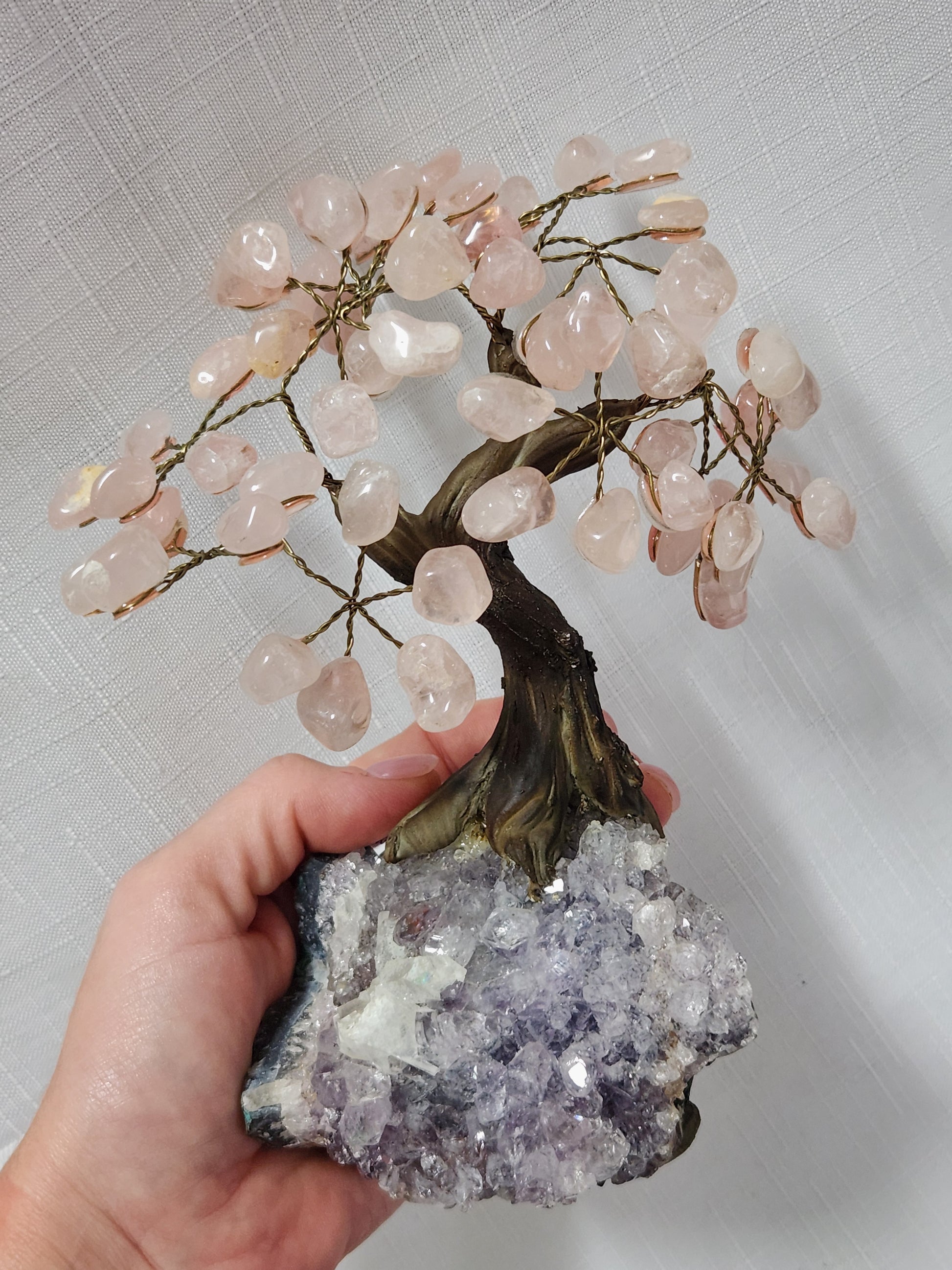 Crystal Tree - Rose Quartz/Amethyst