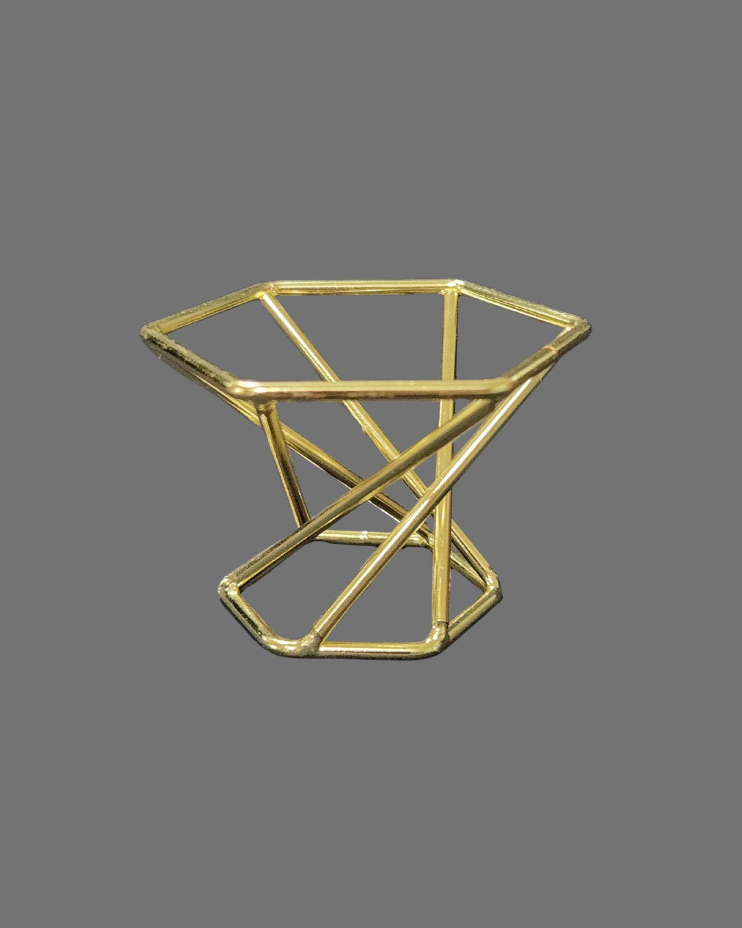 Double Sided Sphere Stand - Gold