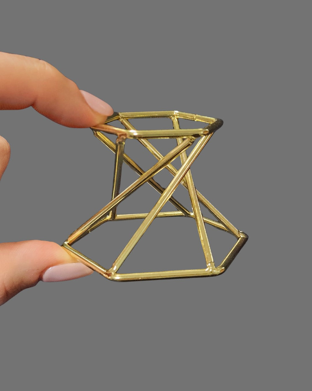 Double Sided Sphere Stand - Gold