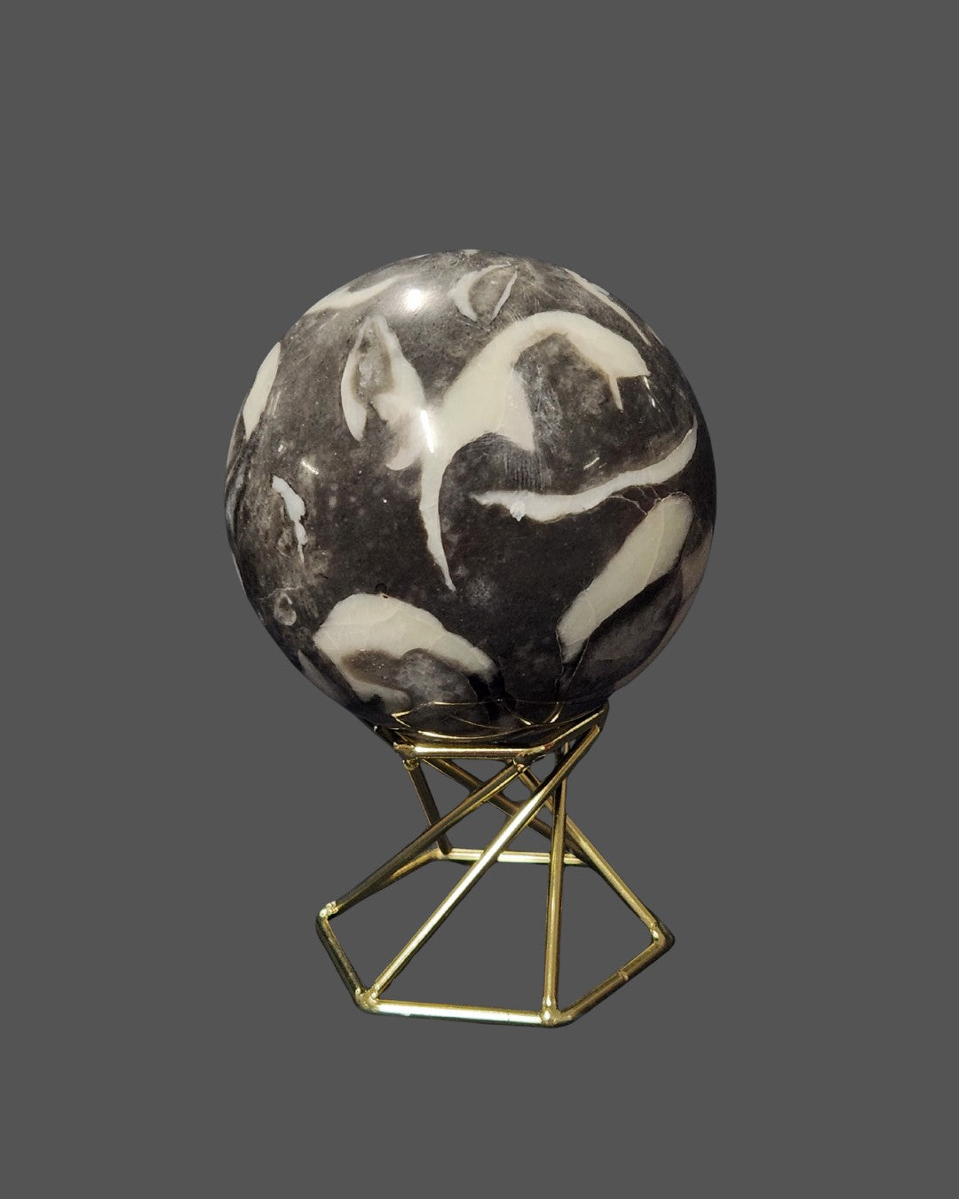 Double Sided Sphere Stand - Gold