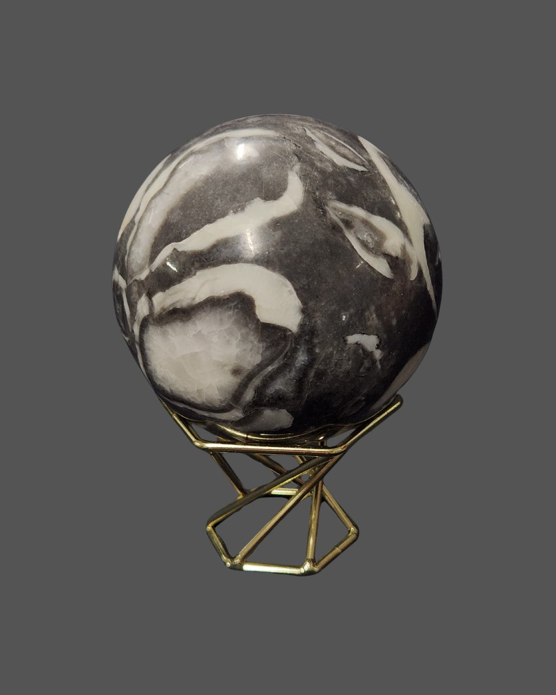 Double Sided Sphere Stand - Gold