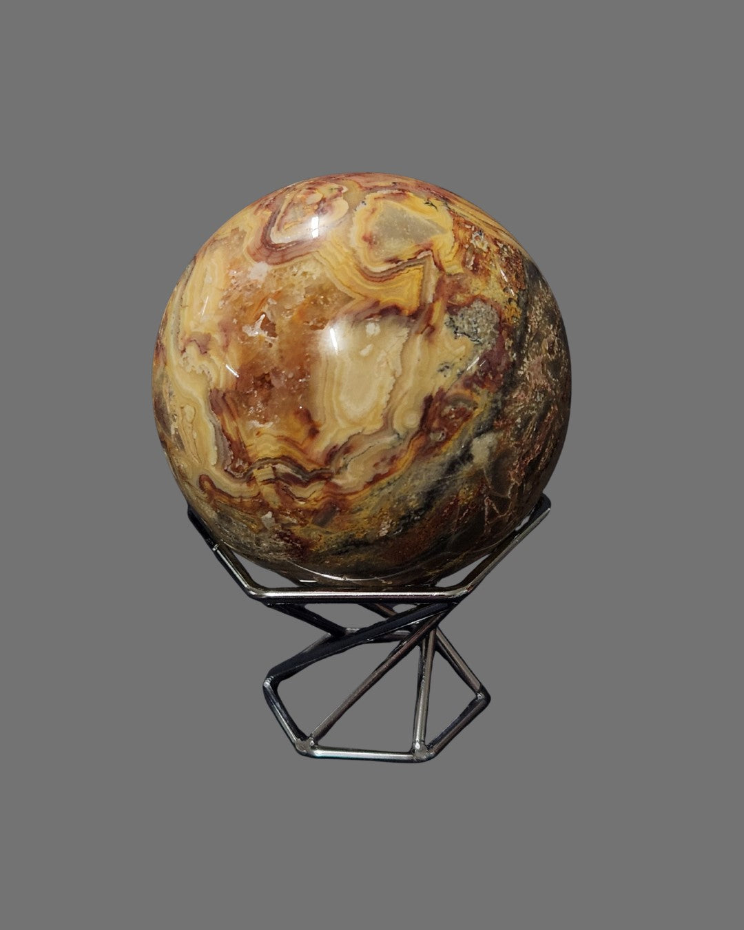 Double Sided Sphere Stand - Silver