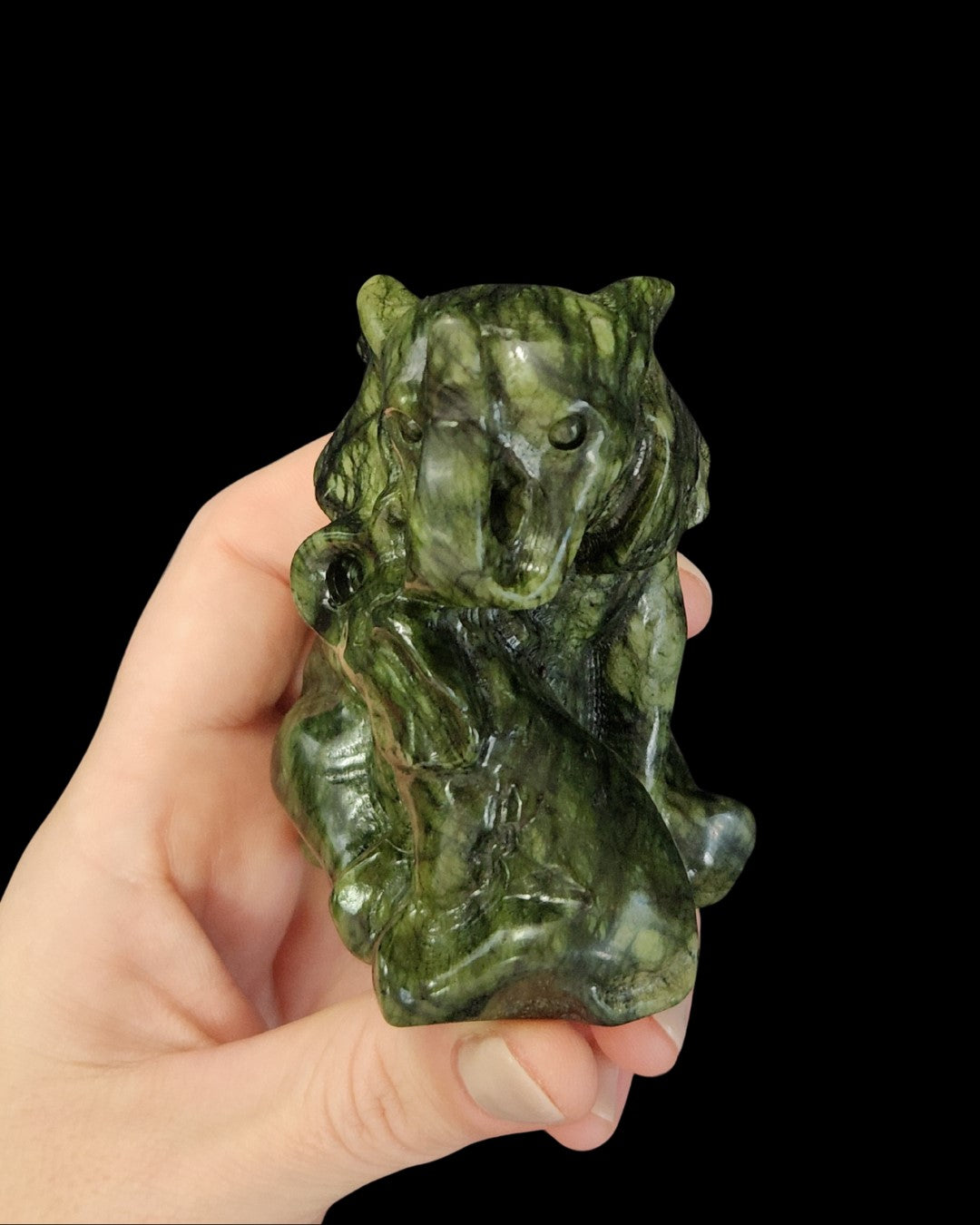 Mum & Baby Elephant - Green Jade