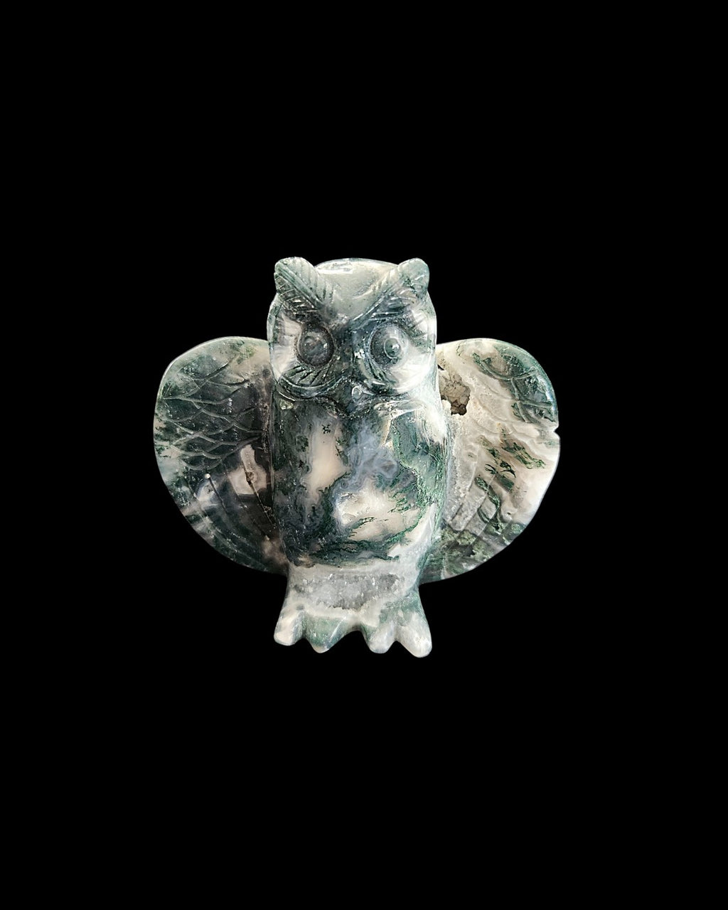 Owl - Moss Agate