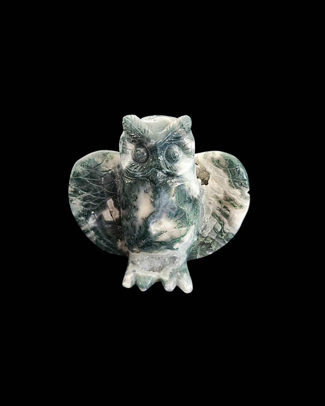 Owl - Moss Agate