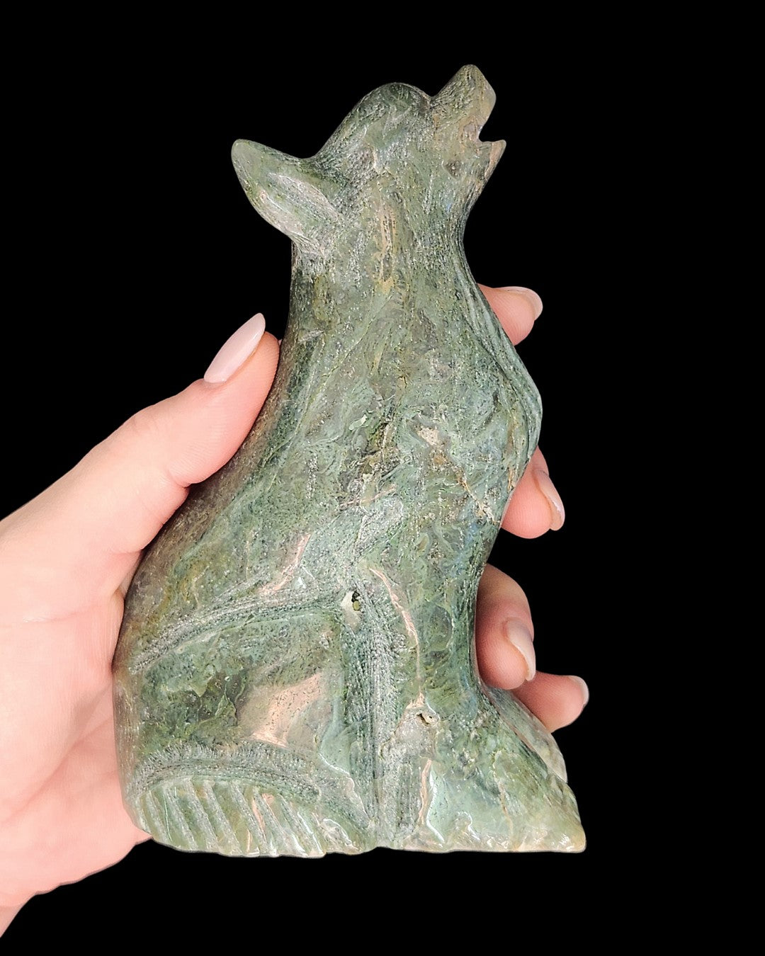 Wolf - Moss Agate