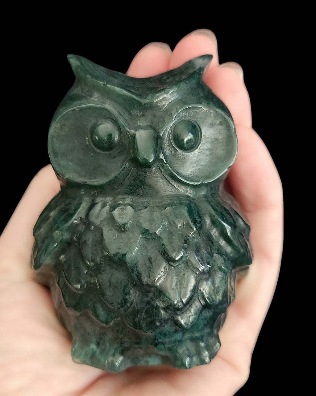 Owl - Moss Agate