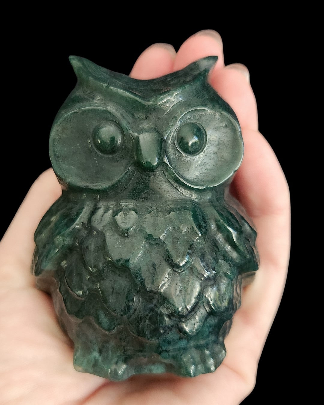 Owl - Moss Agate