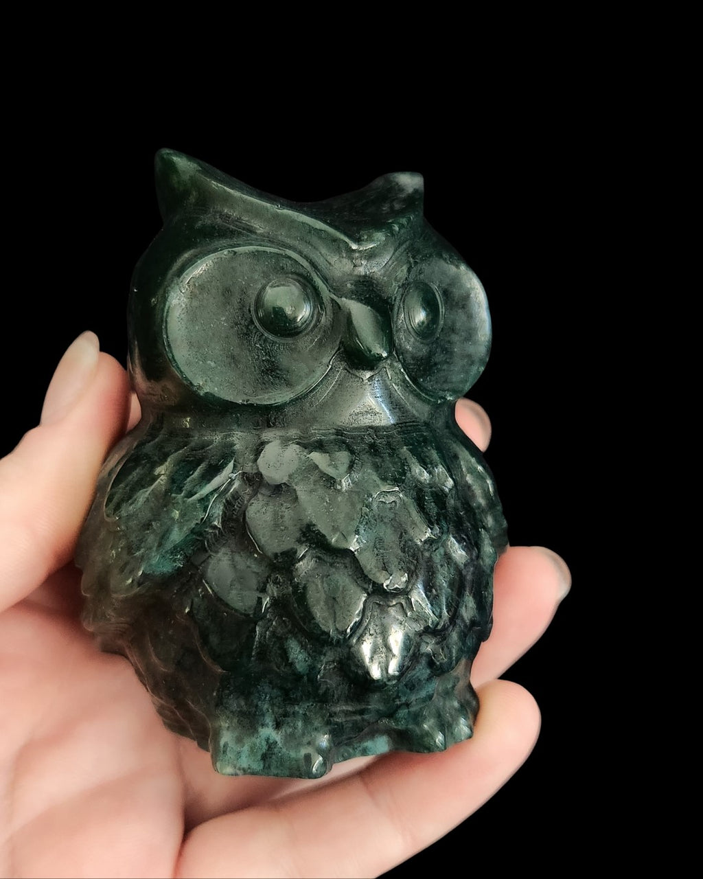 Owl - Moss Agate