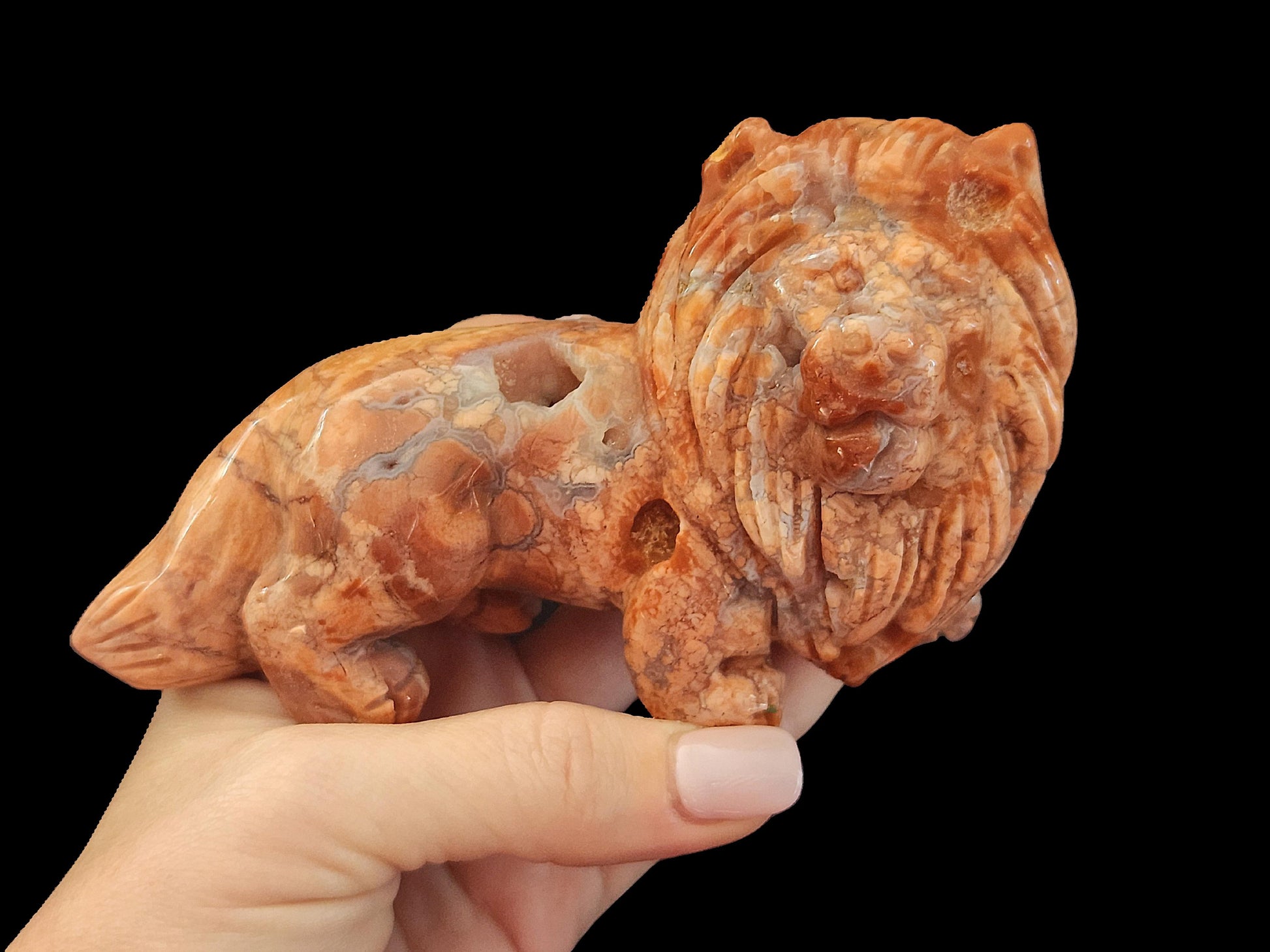 Lion - Pink Agate