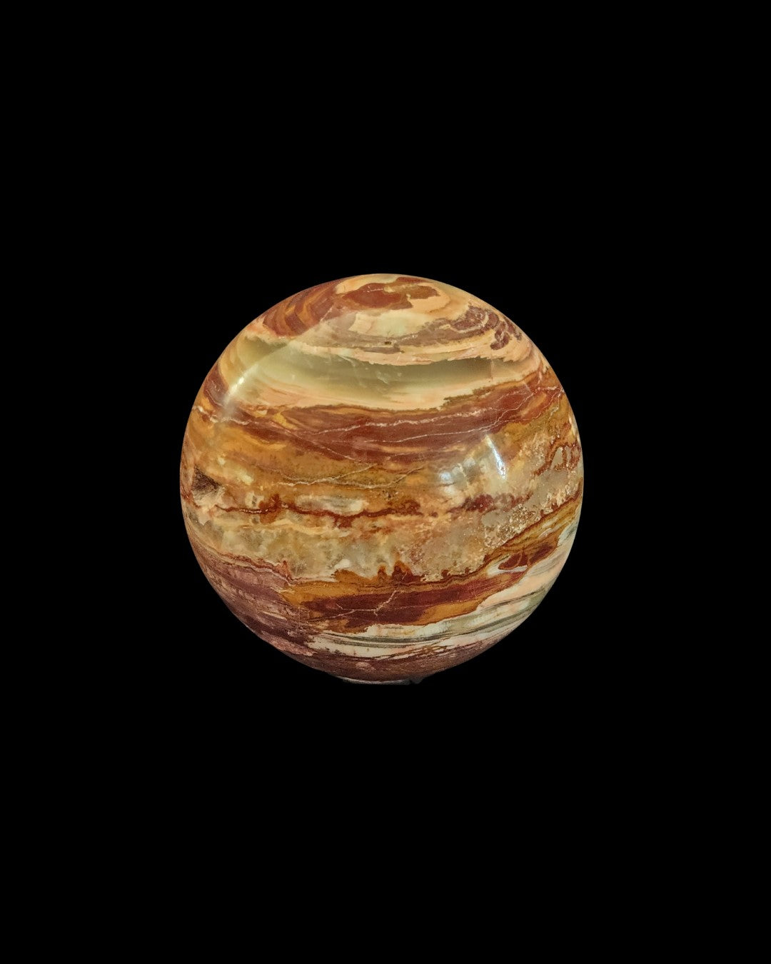 Sphere - Green & Red Onyx