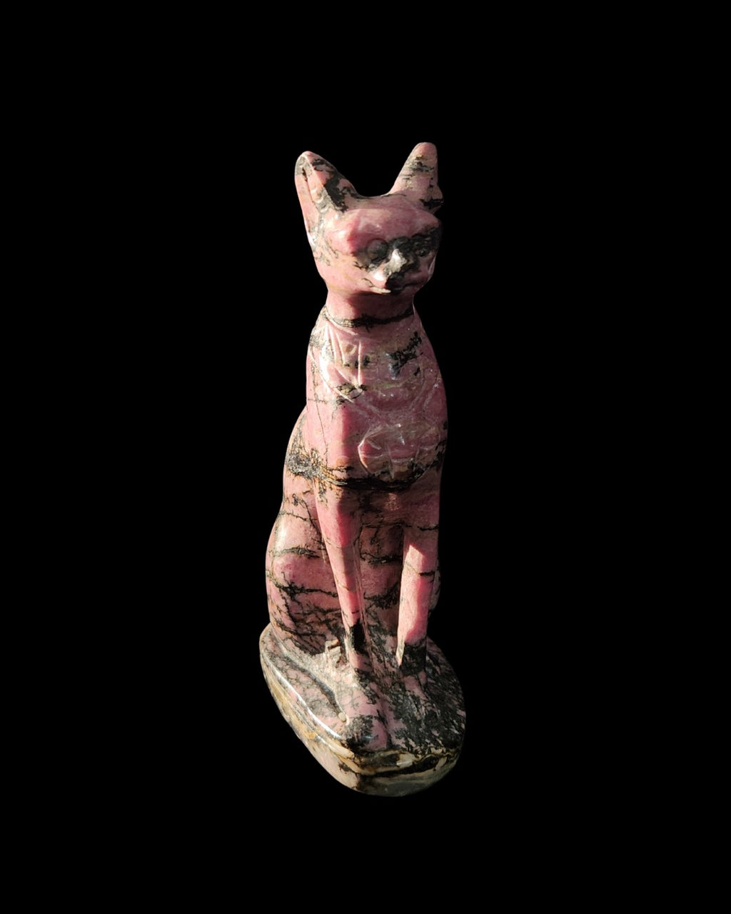 Bast Egyptian Goddess - Rhodonite