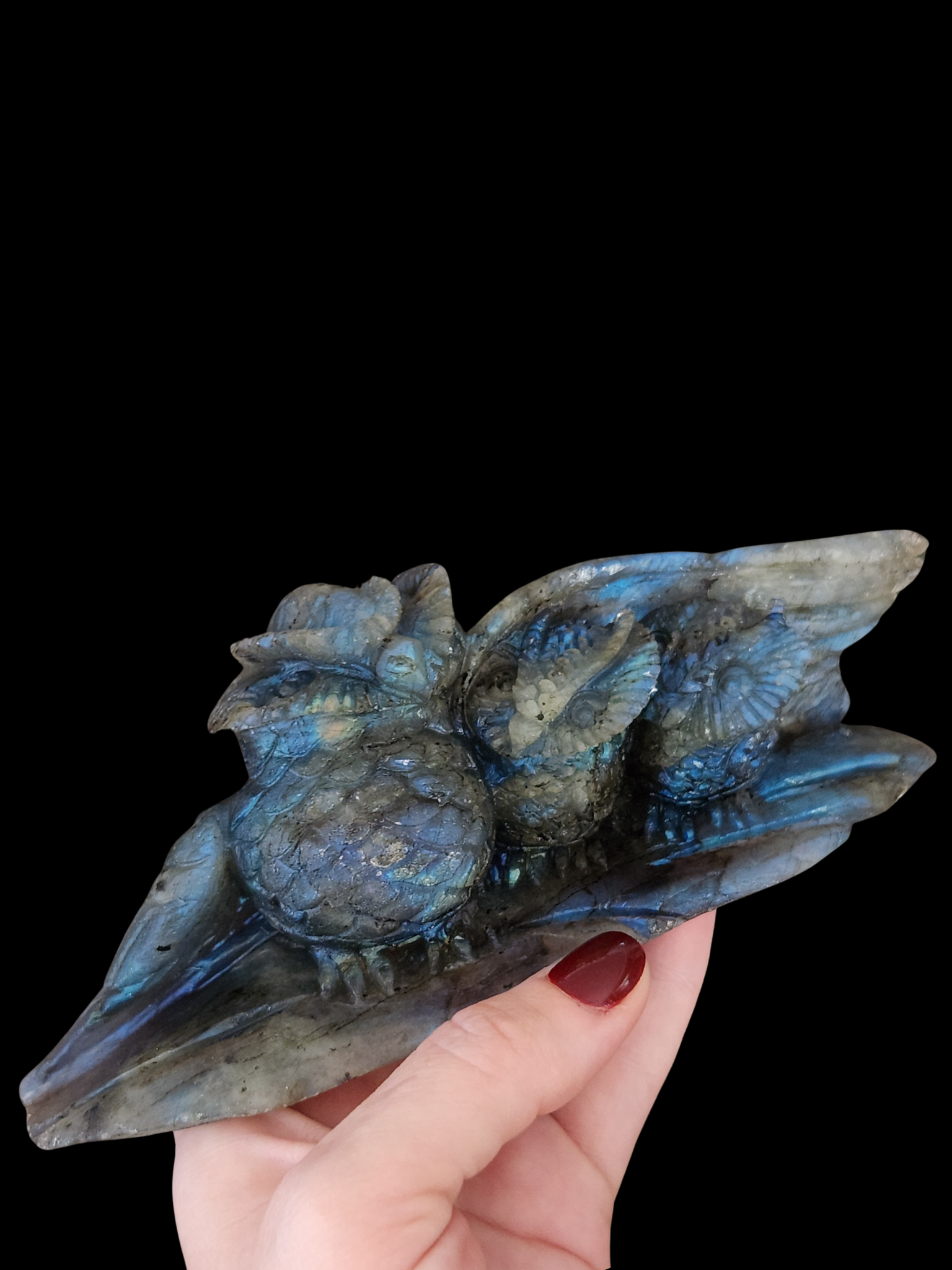 Owl & Babies - Labradorite