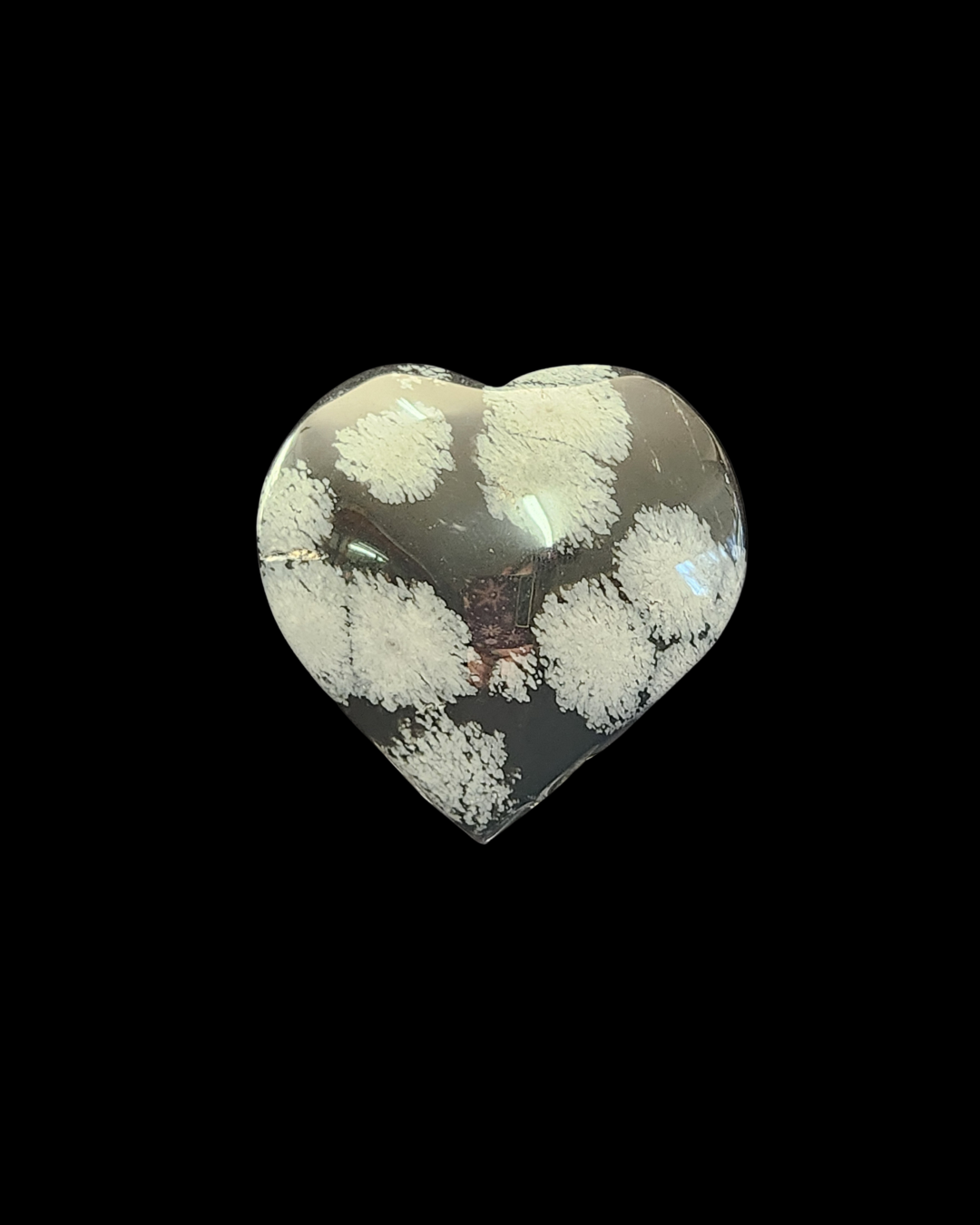 Heart - Snowflake Obsidian