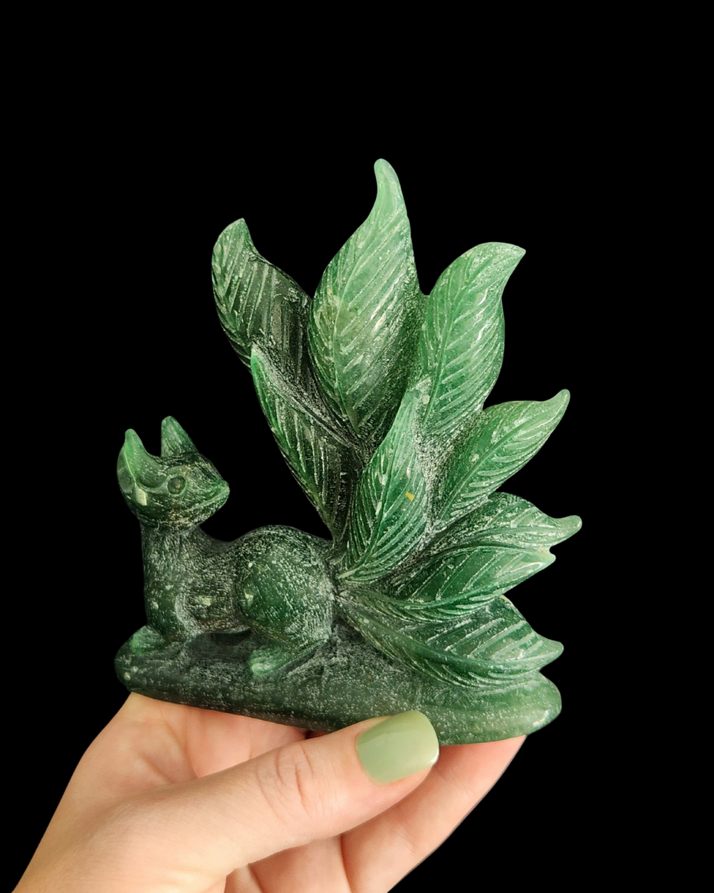 Fox 9 Tails (Kitsune) - Green Adventurine