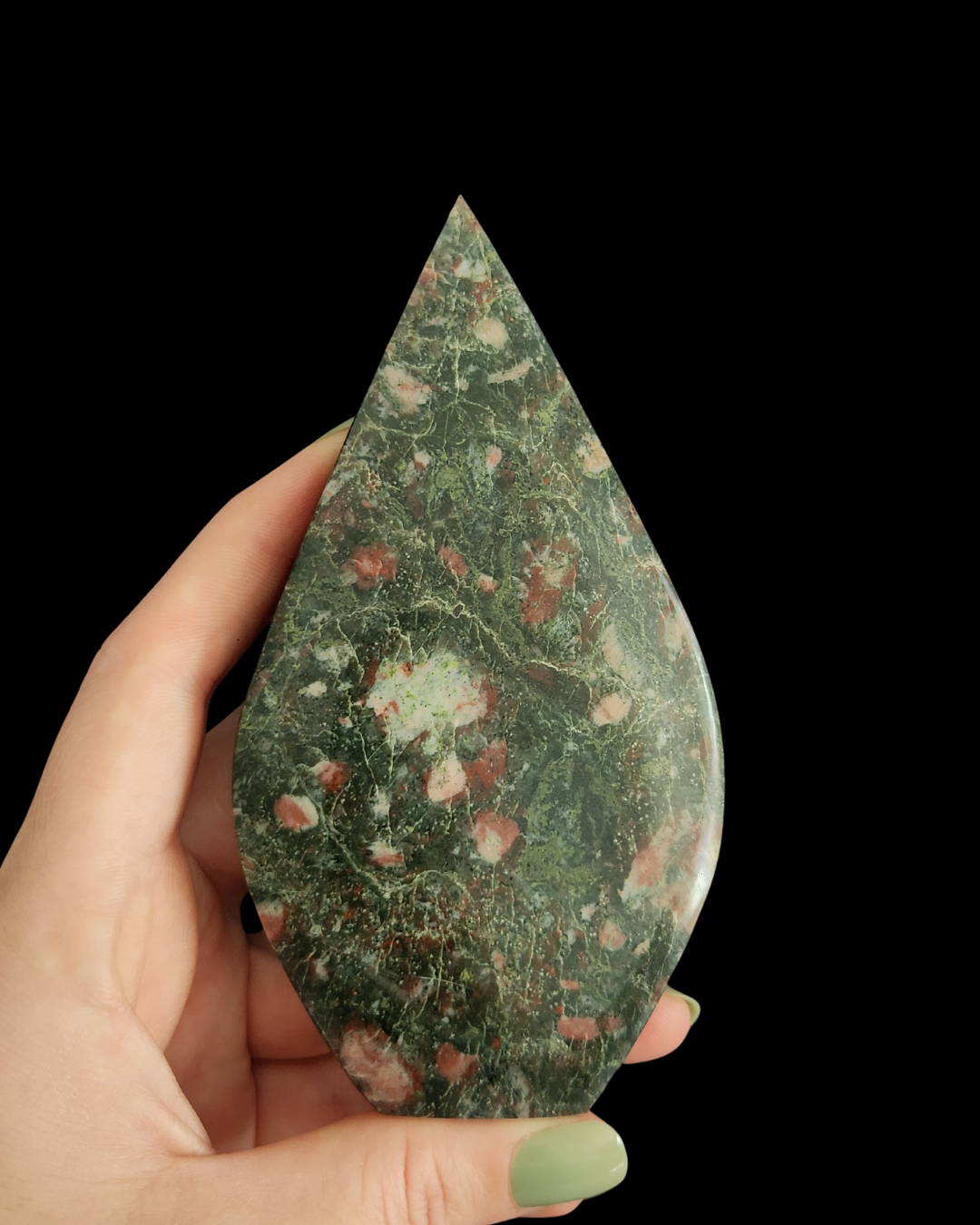 Teardrop - Plum Blossom Jasper
