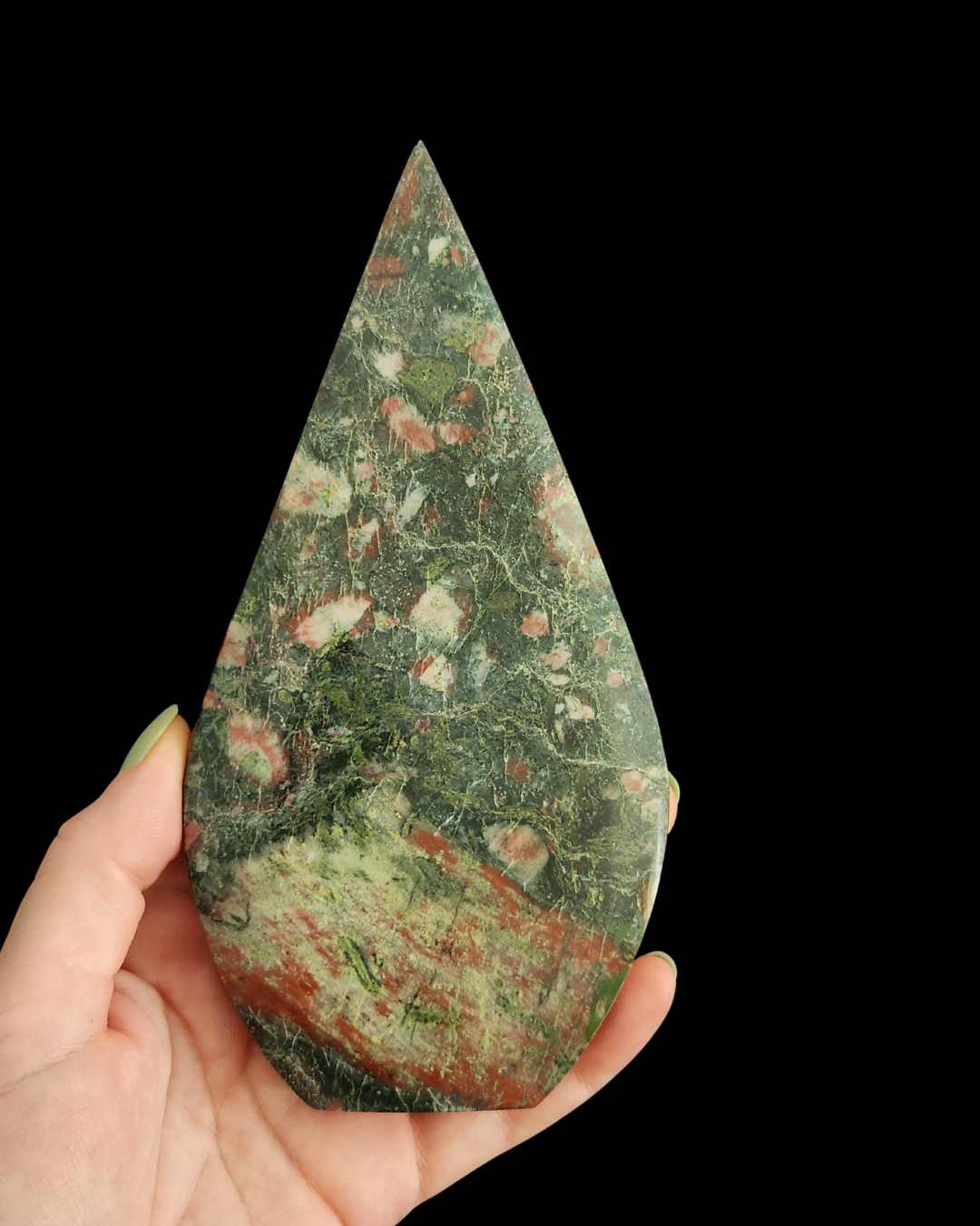 Teardrop - Plum Blossom Jasper