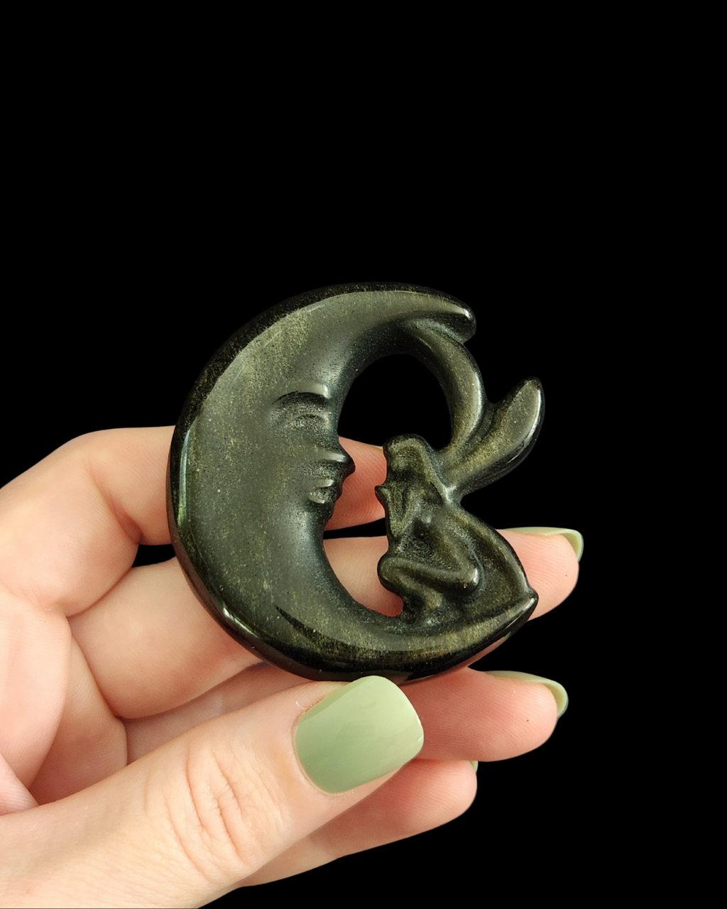Fairy & Moon - Gold Obsidian