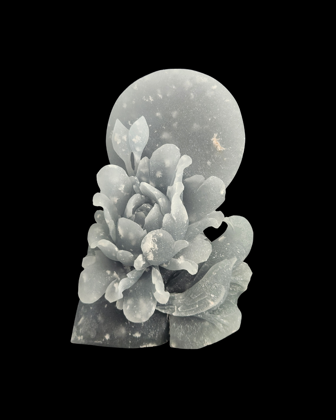 Flower & Birds - Blue Angelite