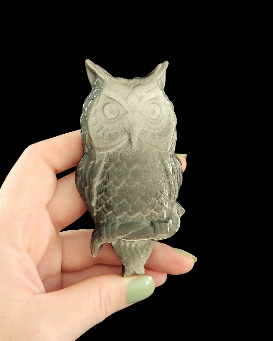 Owl - Silver Obsidian