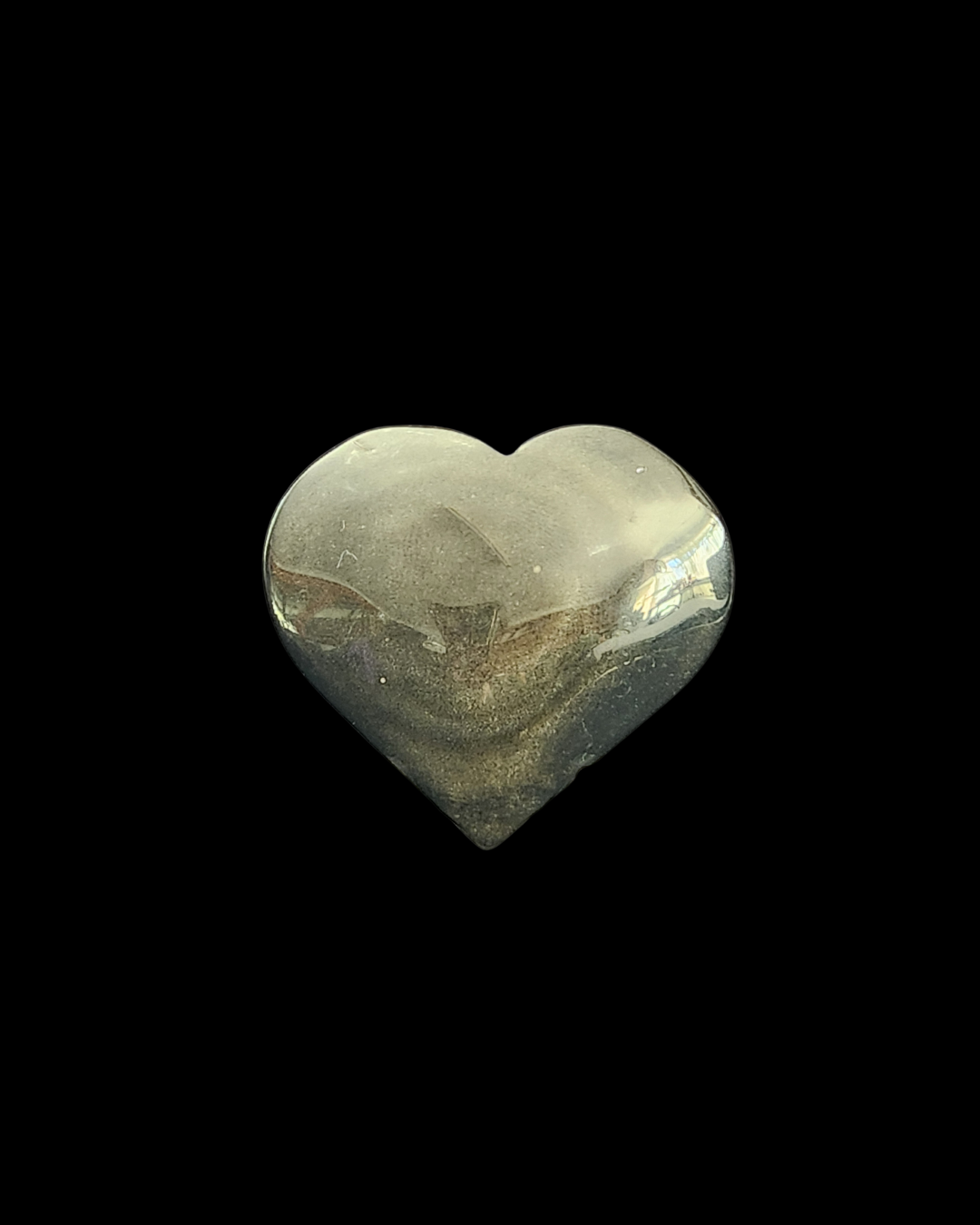 Heart - Gold Obsidian