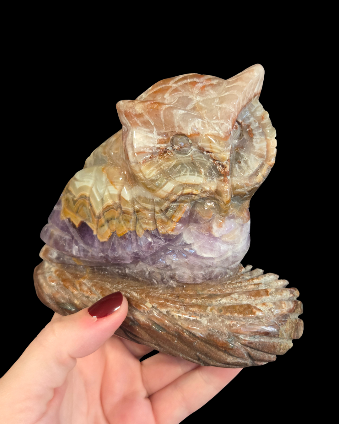 Owl - Mexican Amethyst Agate