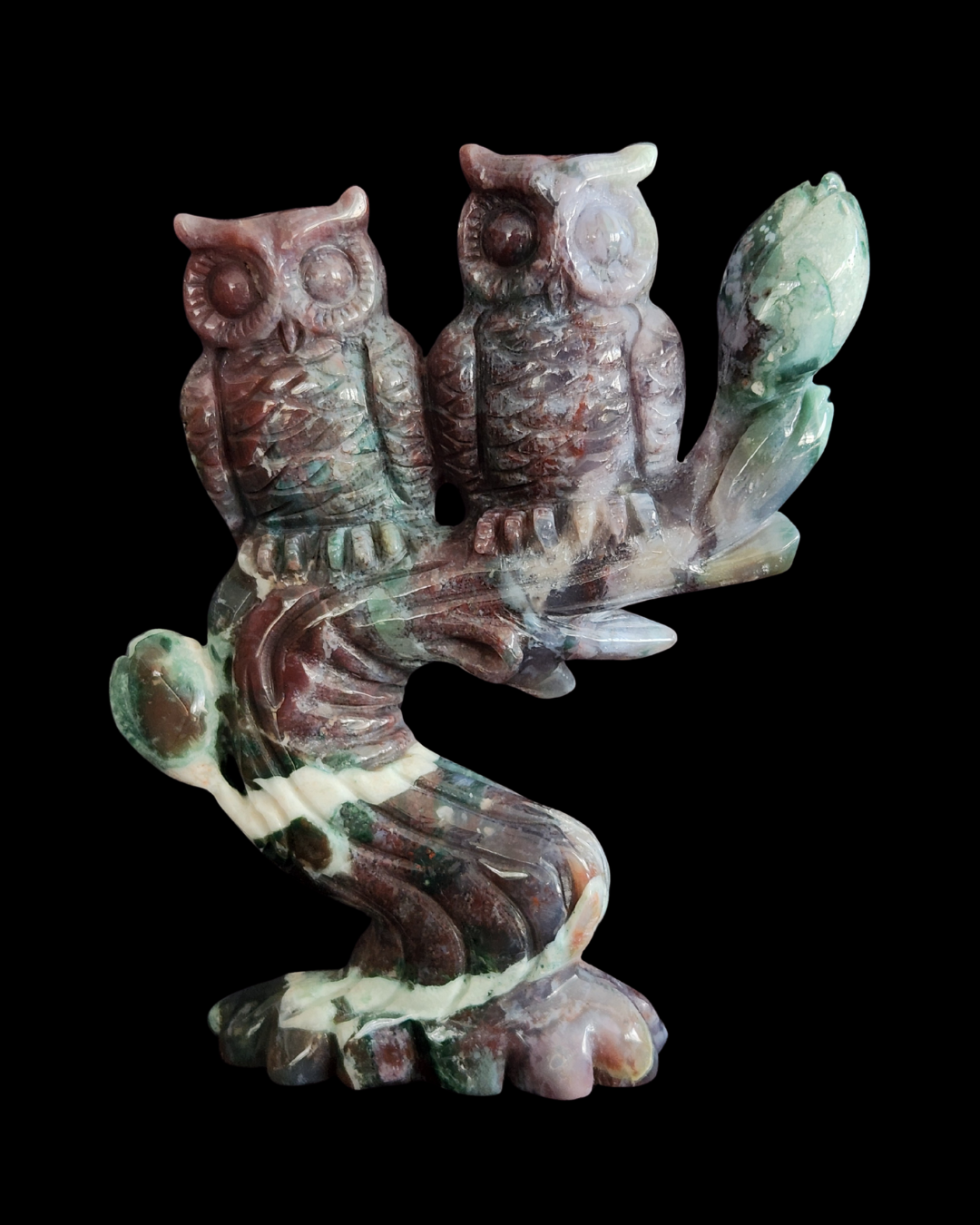 Owl and Tree - Ocean Jasper