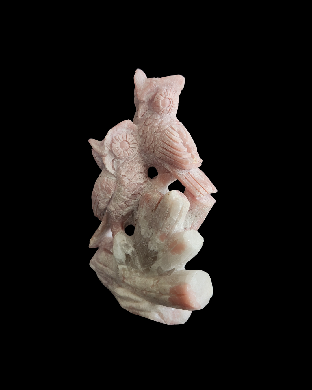 Owl and Tree - Pink Opal