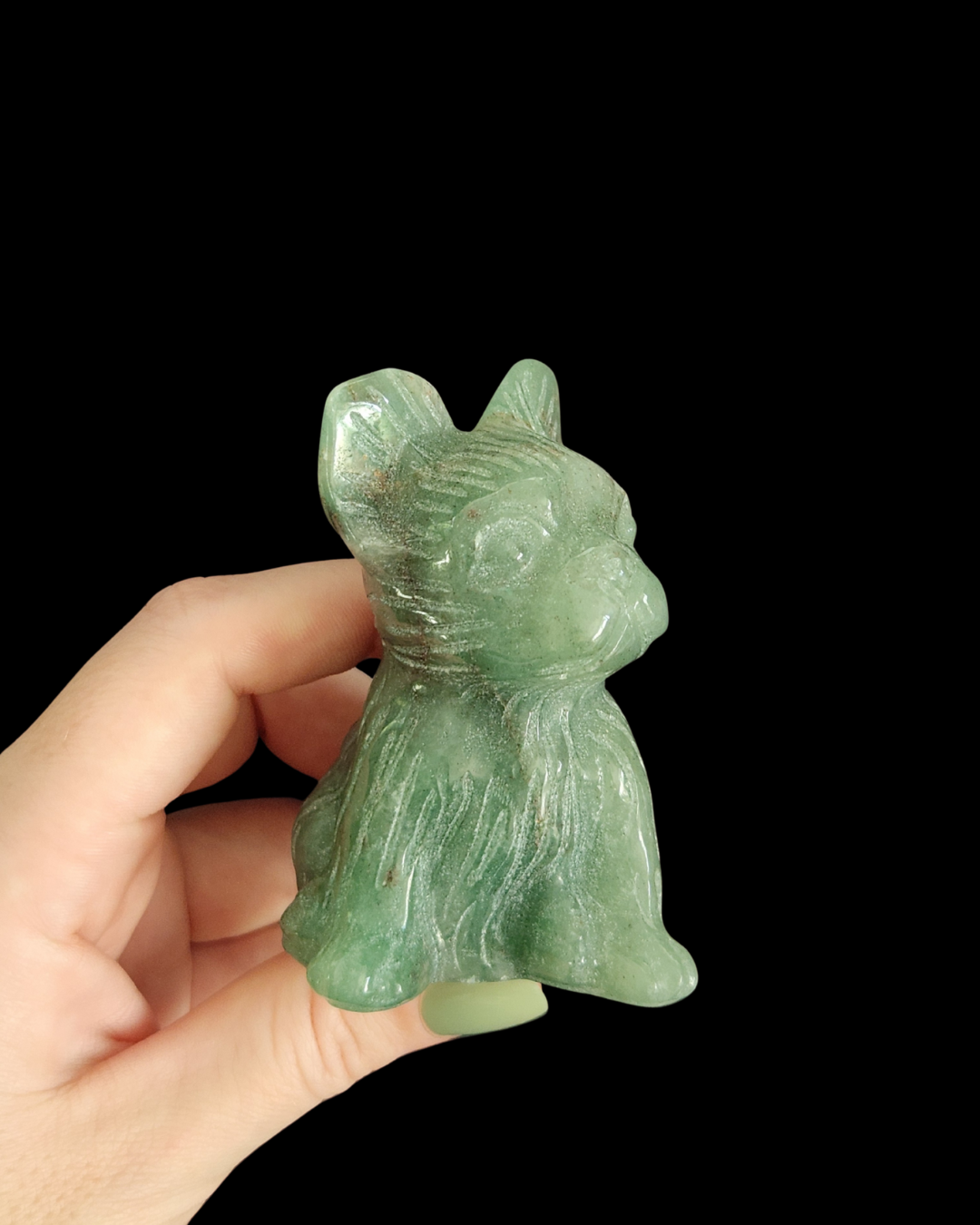 French Bulldog - Green Aventurine