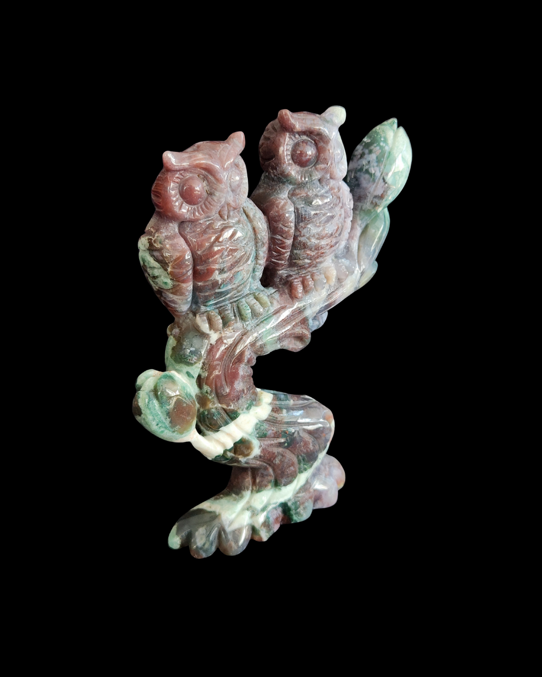 Owl and Tree - Ocean Jasper