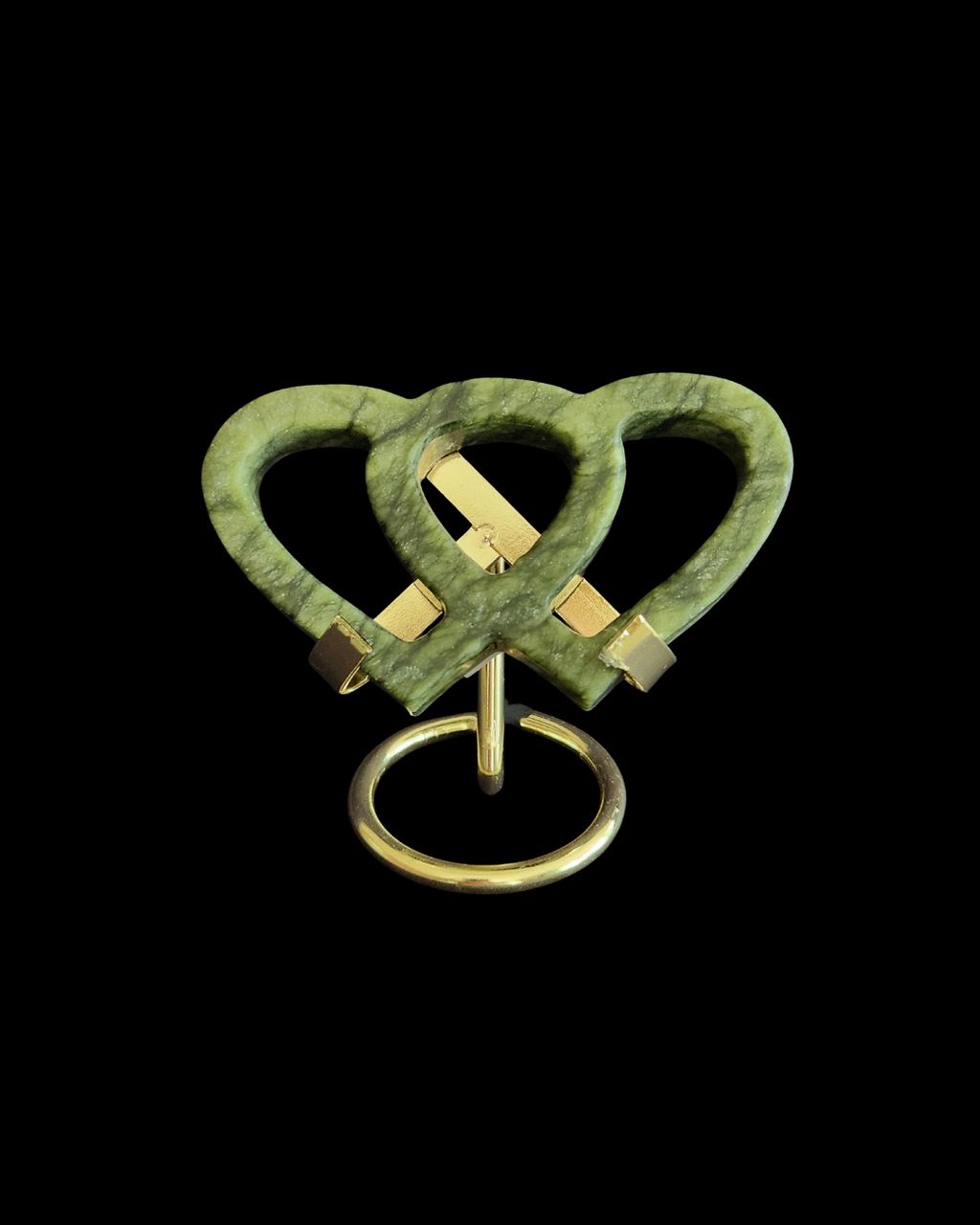 Intertwined Heart - Green Jade