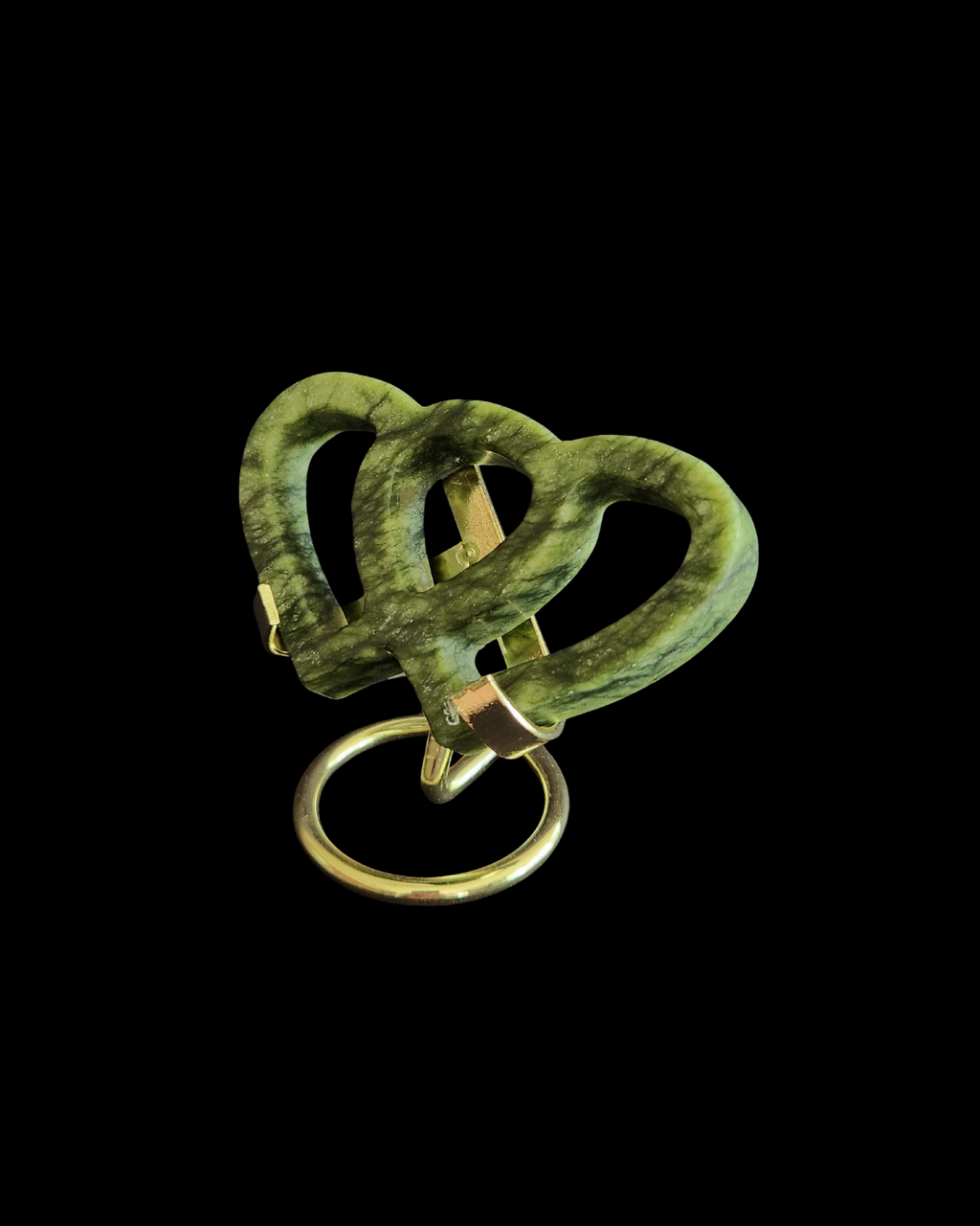 Intertwined Heart - Green Jade