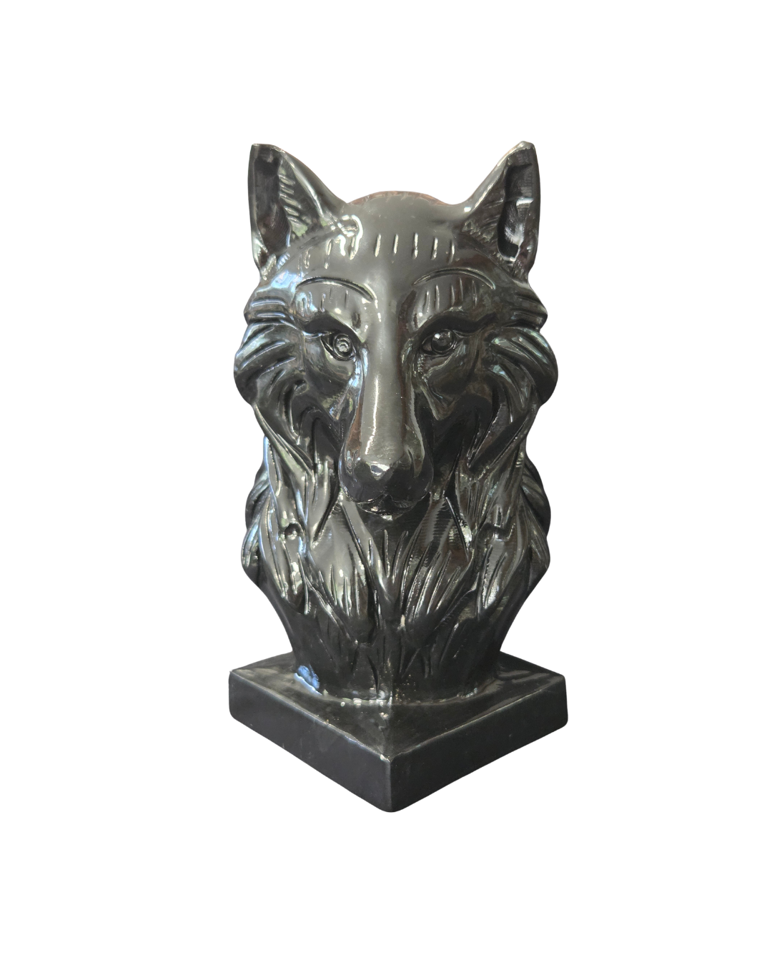 Wolf's Head - Black Obsidian