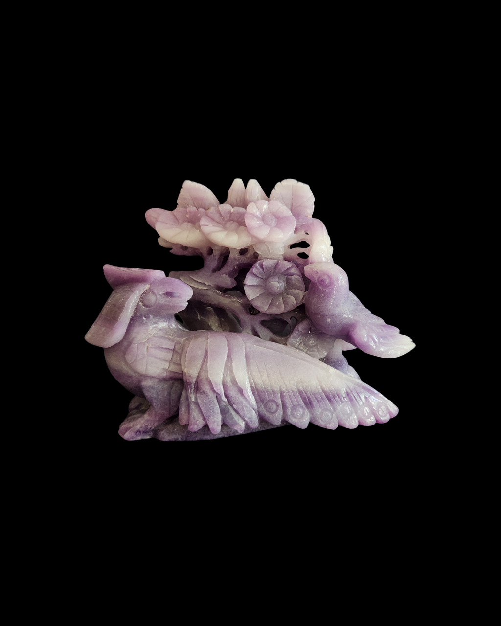 Flower & Birds - Lepidolite