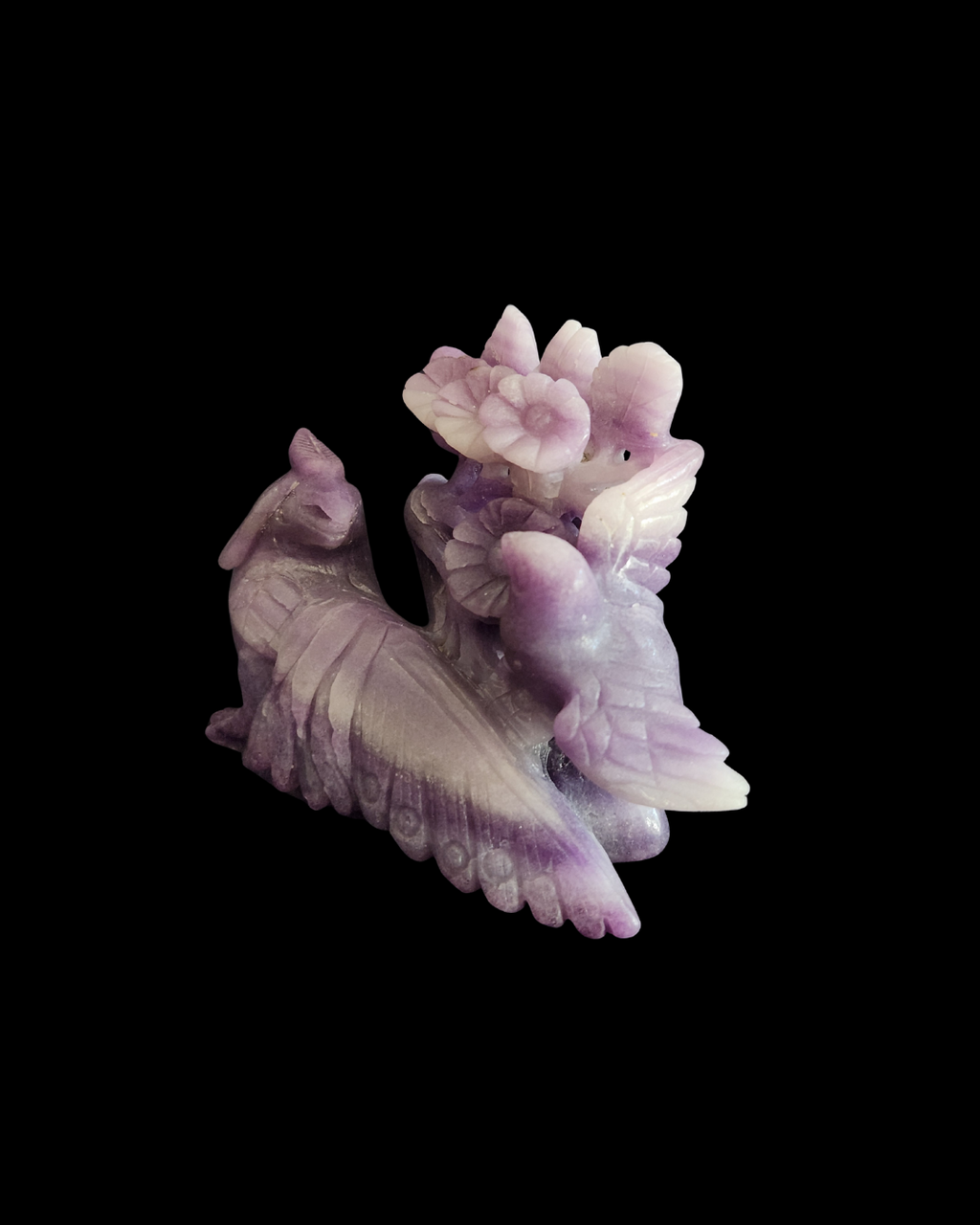 Flower & Birds - Lepidolite