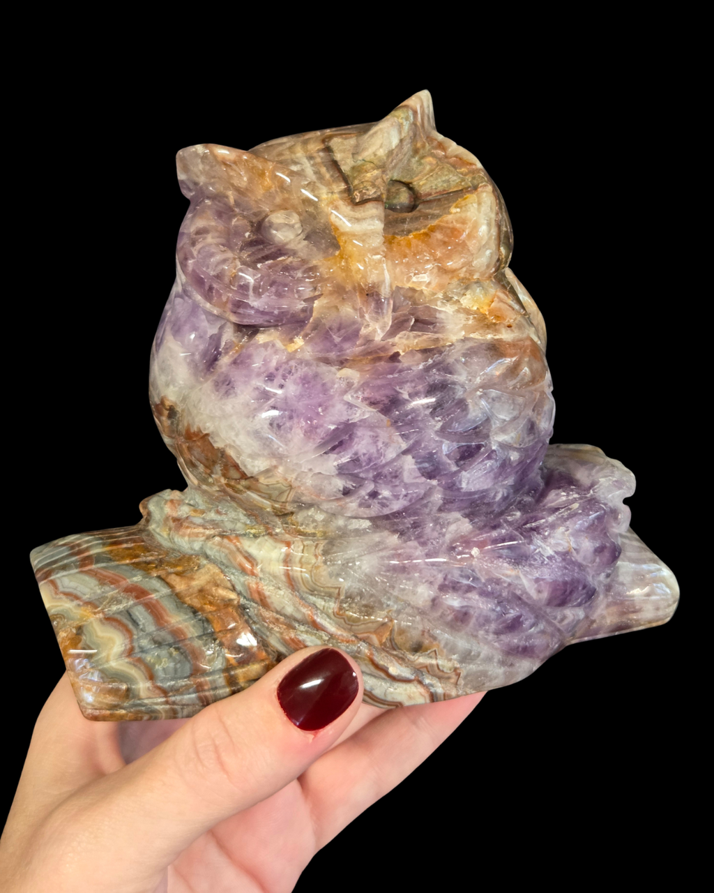Owl - Mexican Amethyst Agate