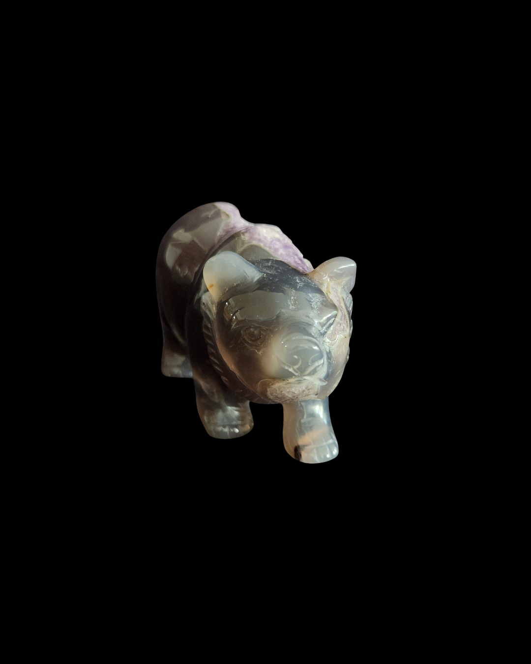 Bear - Amethyst Agate Geode