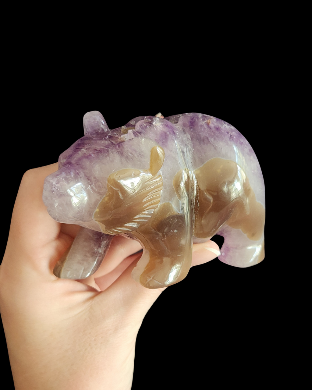 Bear - Amethyst Agate Geode
