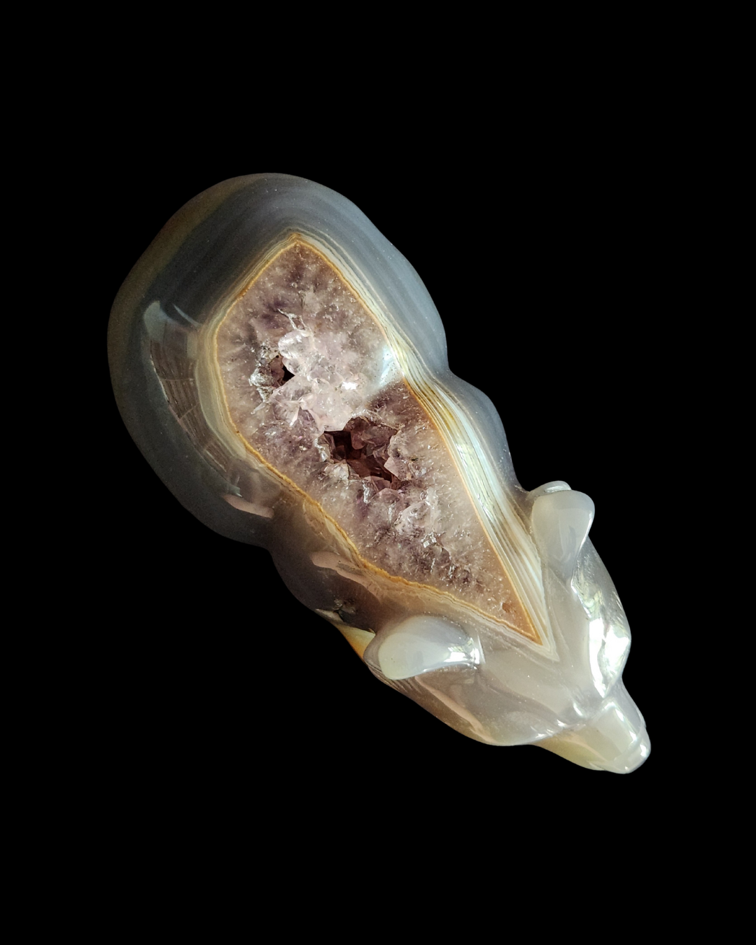 Bear - Amethyst Agate Geode