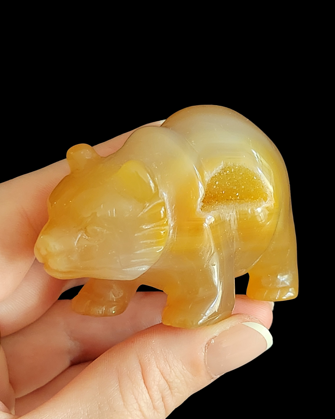 Bear - Amethyst Agate Geode