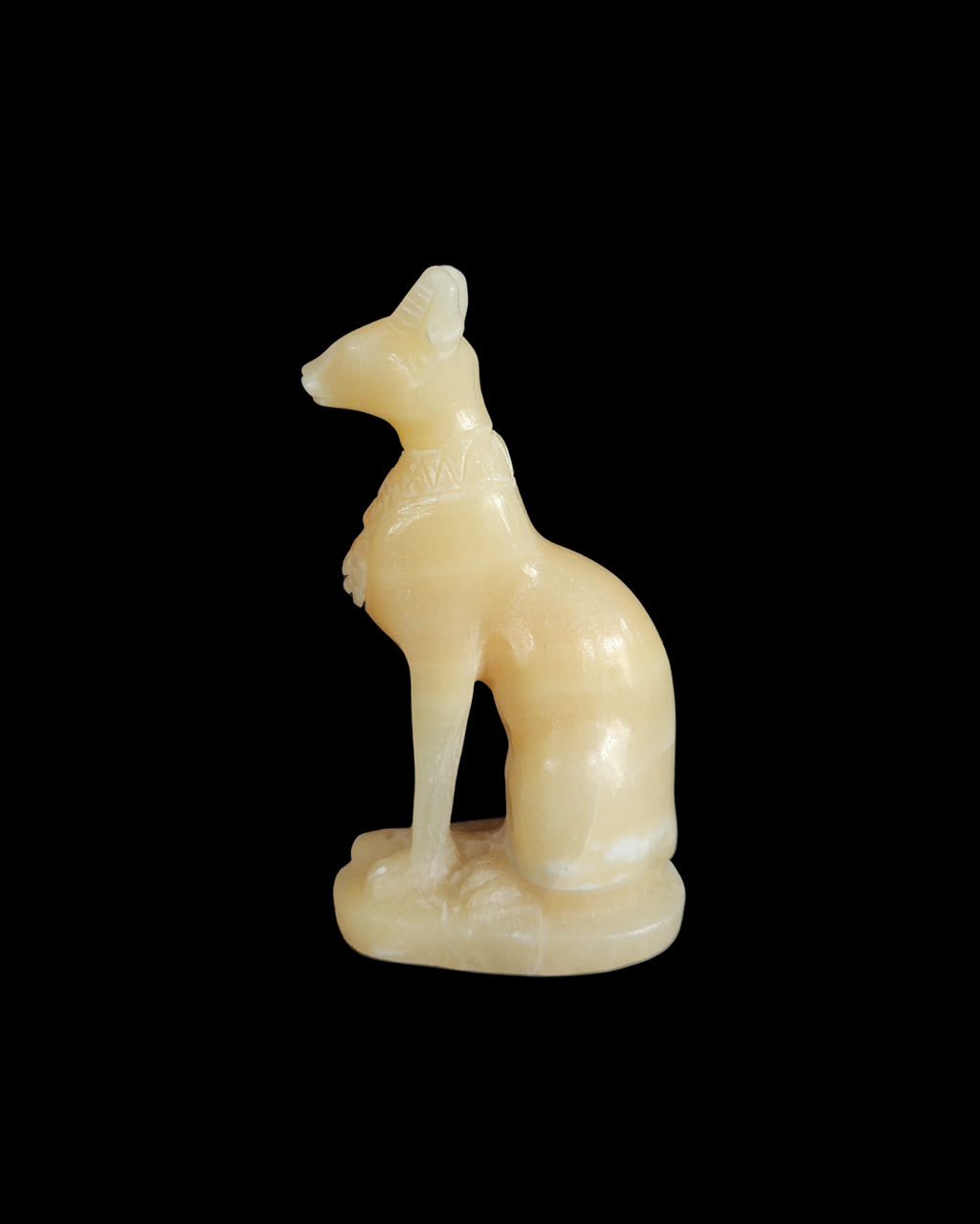 Bast Egyptian Goddess - Yellow Calcite